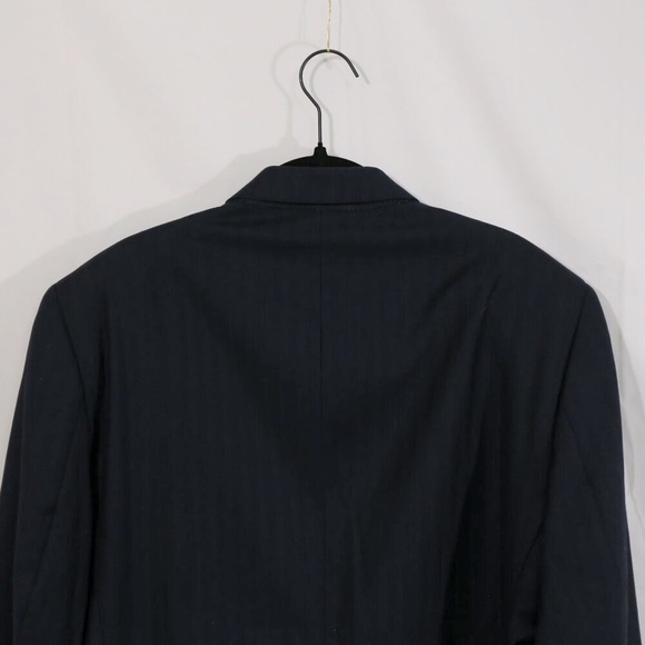 Cremieux Dillard’s Men’s Blazer 40S Navy 100% Wool Sport Coat made in Canada - Picture 8 of 9